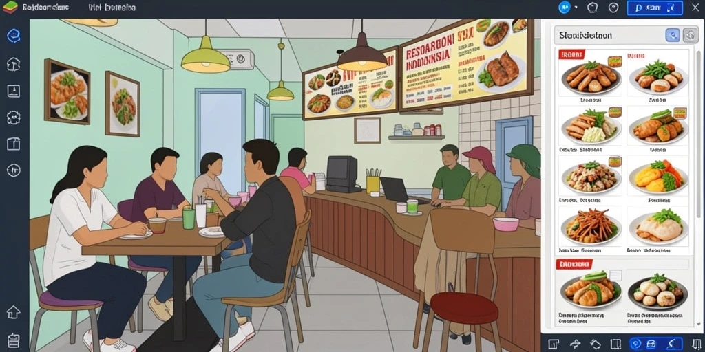 Tampilan karakter utama yang menarik dan penuh warna.