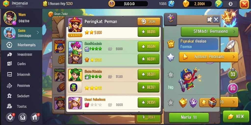 Tampilan awal permainan yang menarik.