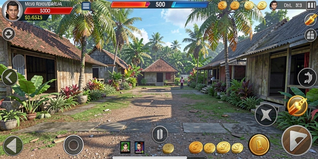 Tampilan karakter yang menarik dan penuh warna.